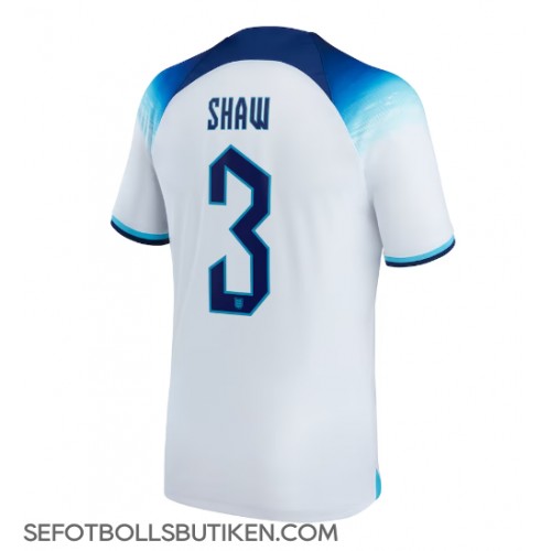 England Luke Shaw #3 Replika Hemma matchkläder VM 2022 Korta ärmar